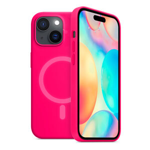 Cover gommata serie Neon Mag Colore Rosa Apple iPhone 13